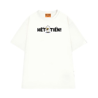 Áo Thun Hài Hước In Chữ Hết Tiền NGỐ TEE Chất Vải Cotton 75 Thoáng Mát Mềm Mịn