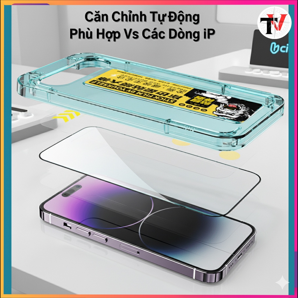 [Khung Tự Dán] Kính Cường Lực KingKong Dành cho IPhone.Trong Suốt và Chống Nhìn Trộm WEKOME Chính Hãng.Phủ Nano cao cấp!