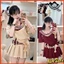 Sét Váy Nữ Sang Chảnh Tặng 2 Charm Gấu Bông Phối Khăn Thuỷ Thủ Mazo Mix Chân Váy Xếp Basic Dễ Thương