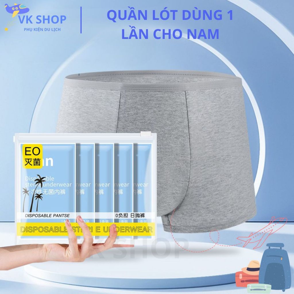 Combo Quần Lót Nam Dùng 1 Lần – Mềm Mại, Co Giãn Tốt –Tiện Dụng Khi Đi Du Lịch, Nằm Viện, Xông Hơi