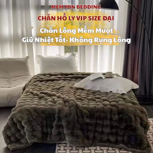Chăn lông cáo hồ ly kích thước 200x230cm nặng 5.5~6kg MemMinbedding Luxury dày dặn, ấm áp, hàng loại 1- (CH98)