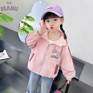 Áo khoác gió KUROMI LÓT LƯỚI cho bé gái vải gió tráng bạc chống nước cao cấp, thời trang hot trent
