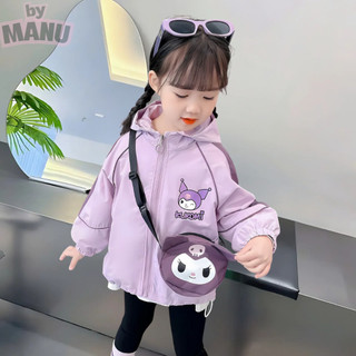 Áo khoác gió KUROMI LÓT LƯỚI cho bé gái vải gió tráng bạc chống nước cao cấp, thời trang hot trent
