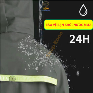 Bộ Quần Áo Mưa Vải Dệt Kim, PVC, Cao Su Non, Mềm Mại, Chống Thấm, Có Giải Phản Quang An Toàn Xe Máy