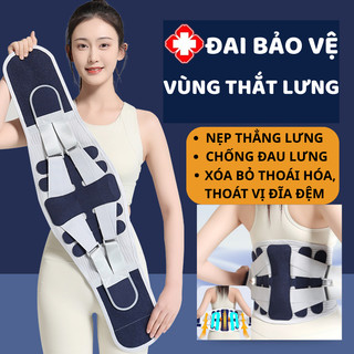 Đai Lưng Định Hình Cột Sống 5 Thanh Thép - Nẹp Thẳng Cột Sống Thắt Lưng, Chống Đau Lưng, Thoái Hóa, Thoát Vị