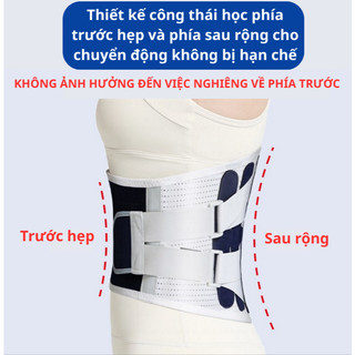 Đai Lưng Định Hình Cột Sống 5 Thanh Thép - Nẹp Thẳng Cột Sống Thắt Lưng, Chống Đau Lưng, Thoái Hóa, Thoát Vị