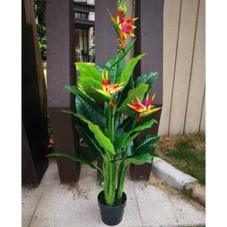 Bộ 3 cây Thiên Điểu giả 1,5m decor cao cấp siêu đẹp- Cây giả decor