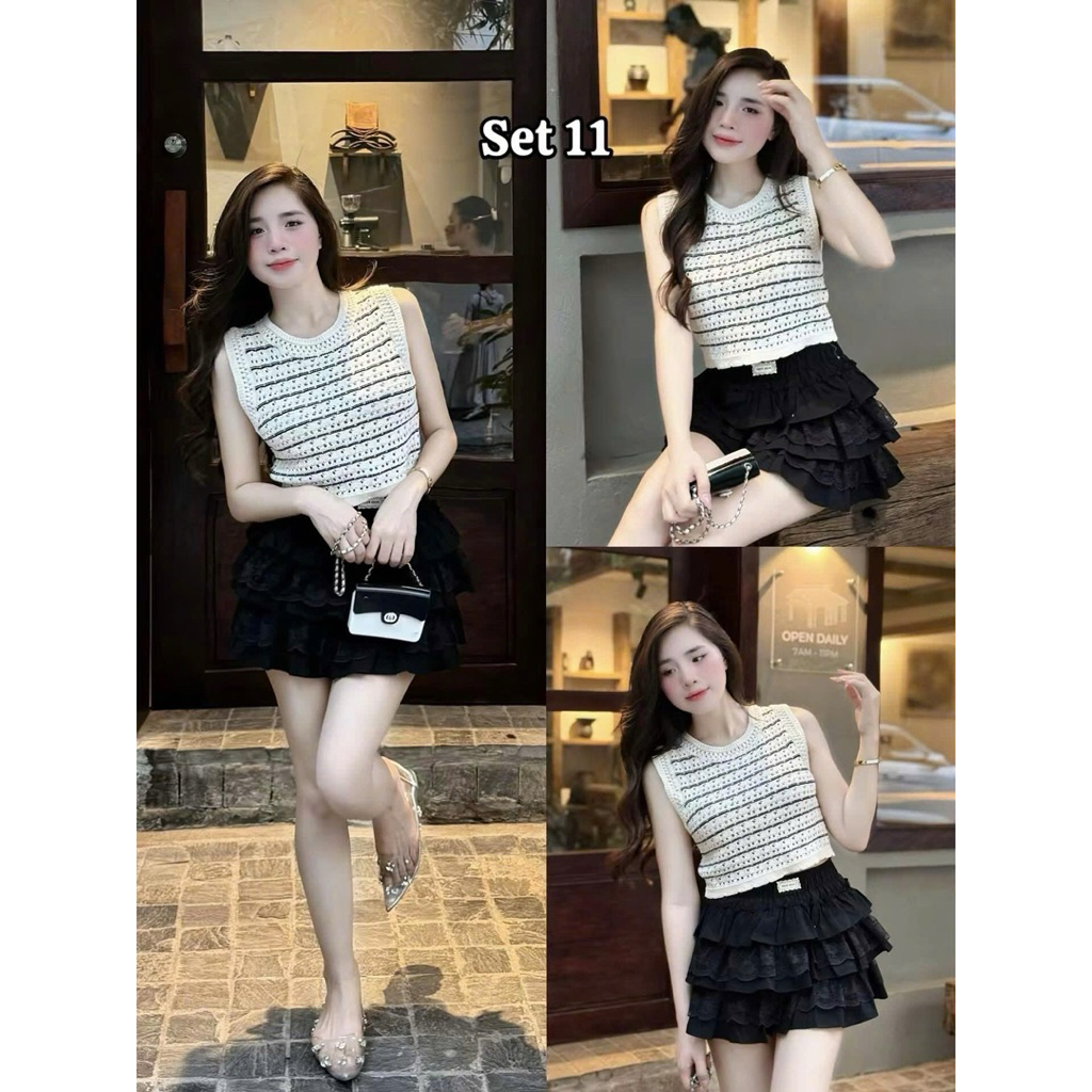 [𝐒𝐮𝐙𝐲] Chân Váy Dáng Ngắn Ren Tầng QCCC Loại 1