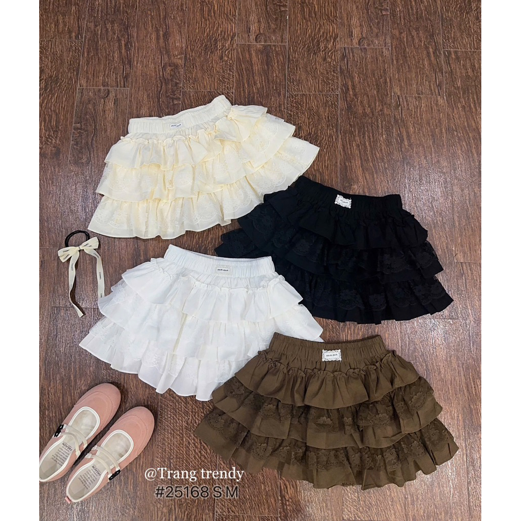 [𝐒𝐮𝐙𝐲] Chân Váy Dáng Ngắn Ren Tầng QCCC Loại 1