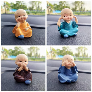Bộ chú tiểu Tứ Không - tráng men gốm cao cấp | Không nói | Không nghe| không thấy| không làm