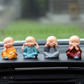Bộ chú tiểu Tứ Không - tráng men gốm cao cấp | Không nói | Không nghe| không thấy| không làm
