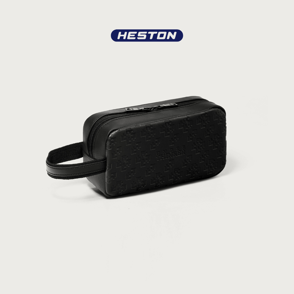 Túi Clutch Da PU Đa Năng BIRON Nam Nữ Hộp Bút Thể Thao Du Lịch Đựng Mỹ Phẩm | HESTON