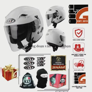 Nón mũ bảo hiểm KLT 3/4  HYPER hai kính [ Tặng túi + Hộp đựng + Bảo hành 24 tháng]