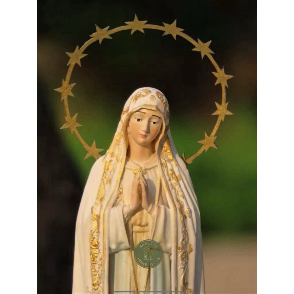 Đức Mẹ Fatima 15cm I Tượng Công Giáo Vẽ Tay Cao Cấp.