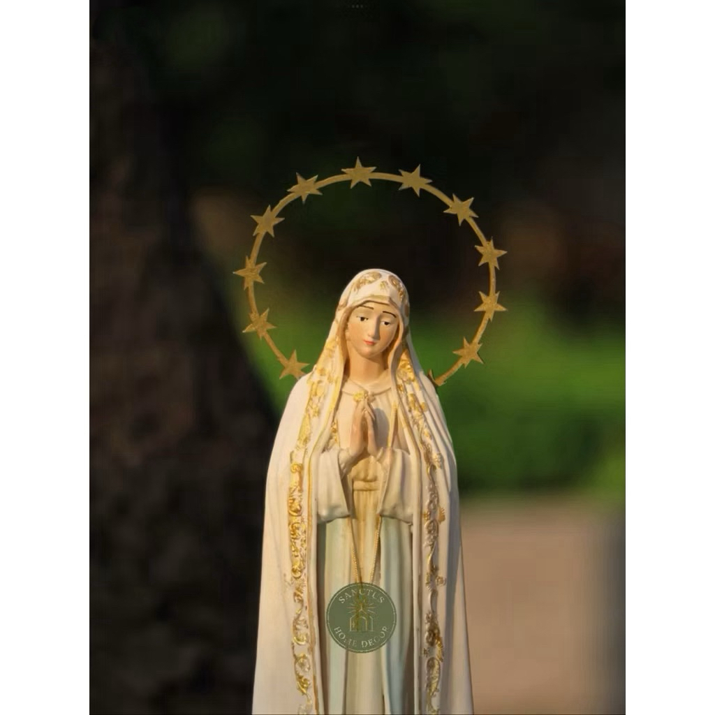 Đức Mẹ Fatima 15cm I Tượng Công Giáo Vẽ Tay Cao Cấp.