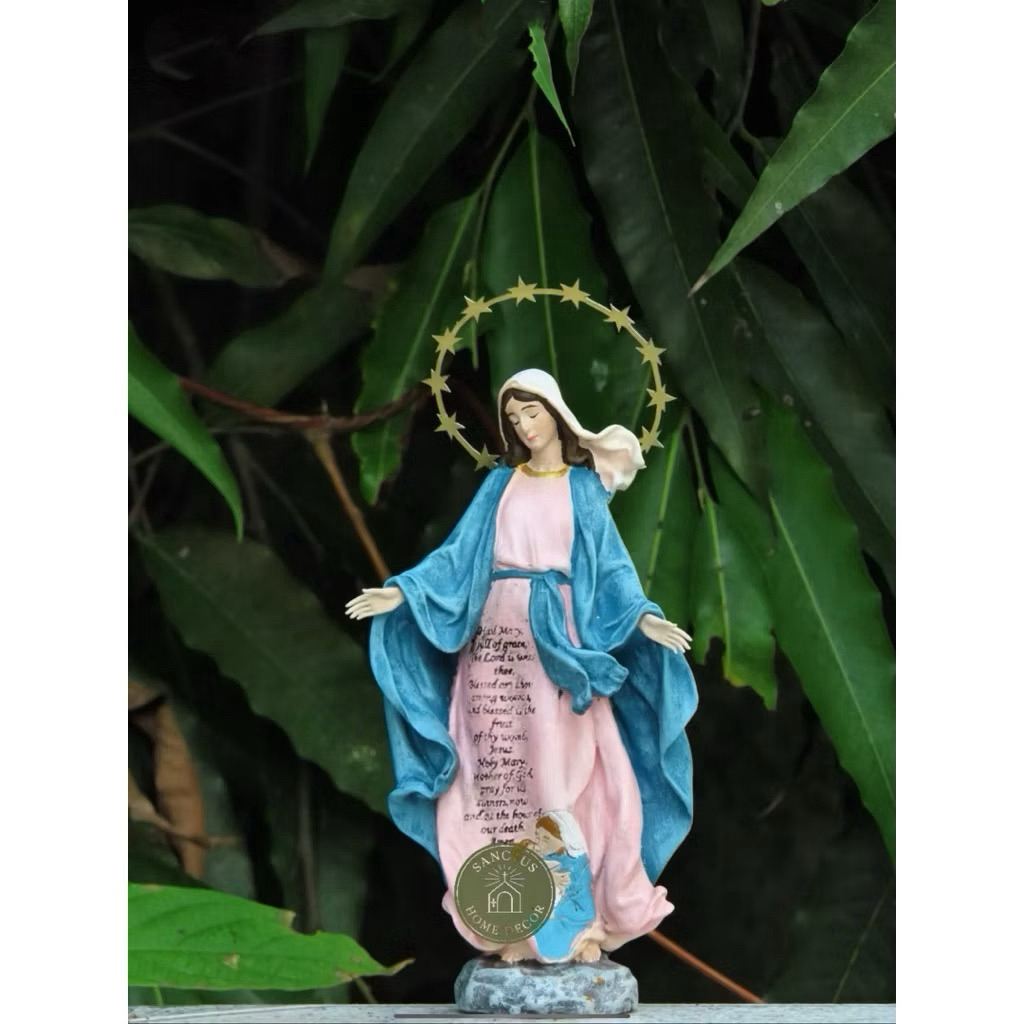 Đức Mẹ Ban Ơn 15cm I Tượng Công Giáo Vẽ Tay Cao Cấp.