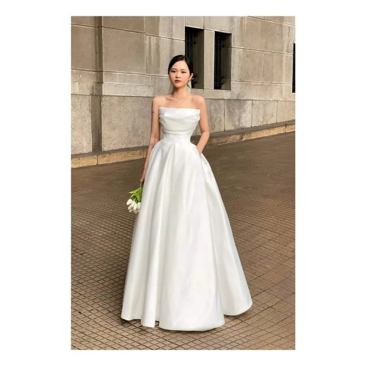 Váy cưới, váy tiệc dịu dàng, kiểu dáng thiết kế sang chảnh cao cấp, váy chụp ảnh cưới đẹp