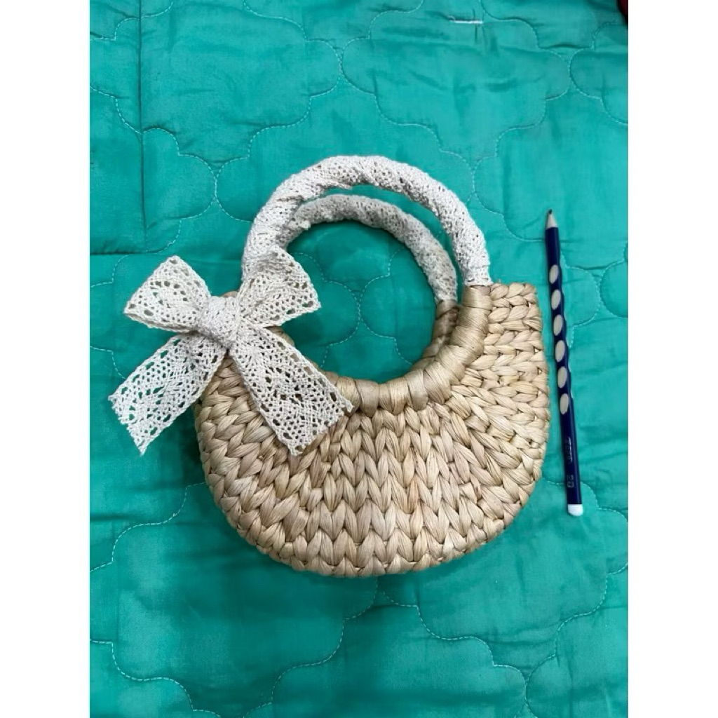 Túi cói cho Bé và Mẹ chụp hình đi chơi, chụp hình decor trang trí phong cách Vintage đẹp