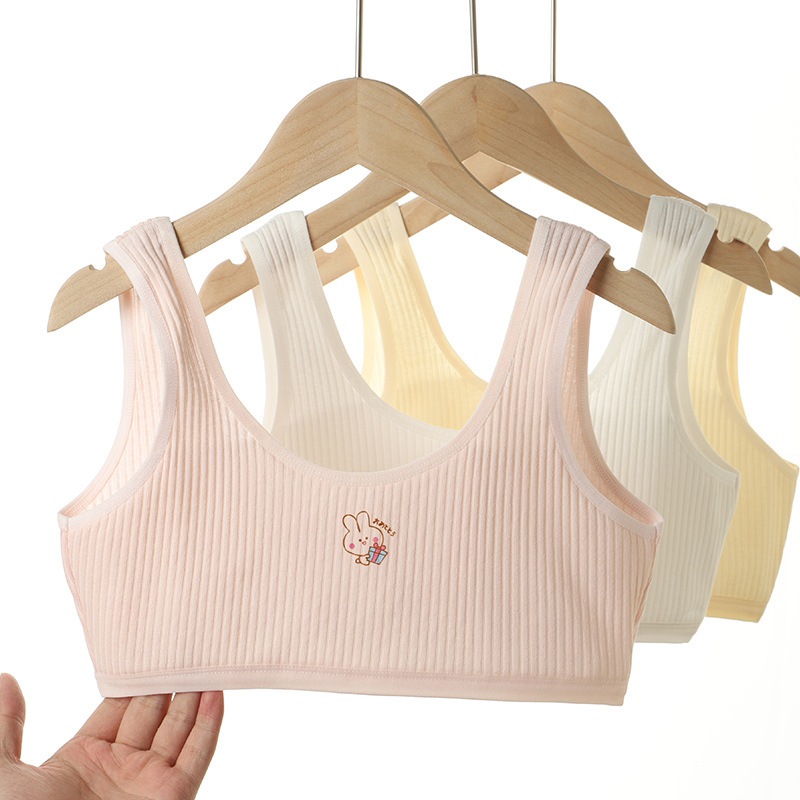 COMBO 3 Áo lá bé gái tuổi dậy thì cotton cao cấp - SET 3 Áo lót học sinh họa tiết xinh LANIXA A8574