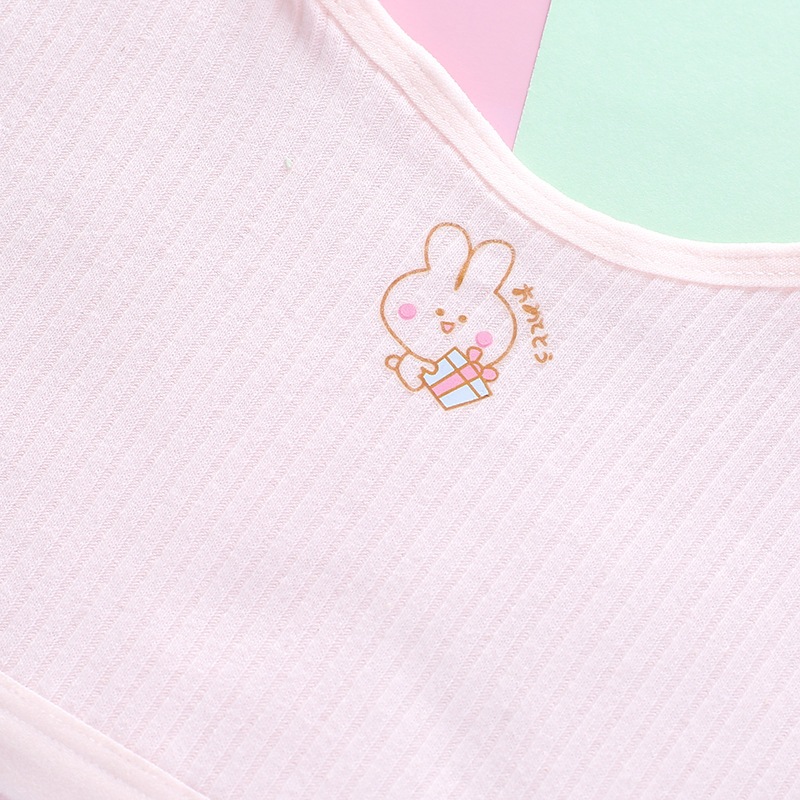 COMBO 3 Áo lá bé gái tuổi dậy thì cotton cao cấp - SET 3 Áo lót học sinh họa tiết xinh LANIXA A8574