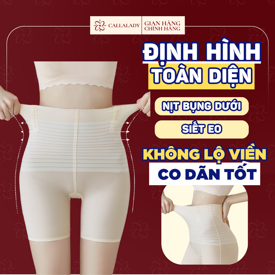 Quần gen bụng mặc váy Callalady tàng hình định hình nâng mông siết eo thon gọn chất liệu đúc su siêu mỏng 22