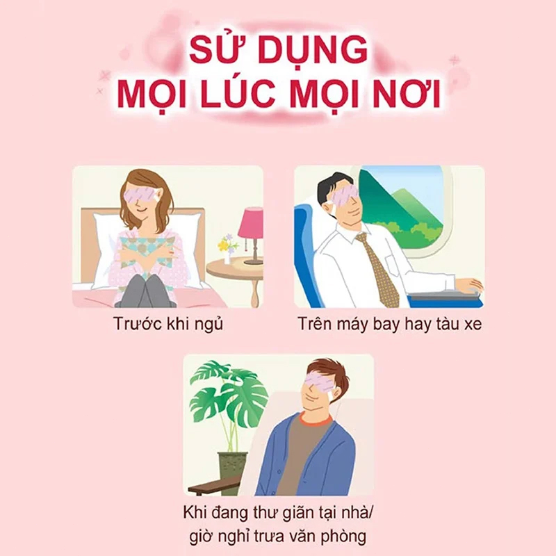 🌹 Mặt Nạ Hơi Nóng Mắt Nhật Bản KAO/Thư Giãn/Dịu Nhẹ/Ngủ Ngon/12 Miếng/Hộp