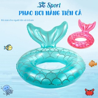 Phao bơi Đuôi Nàng Tiên Cá đủ size cho người lớn và trẻ em dùng khi bơi hồ bơi biển sống ảo PTR-NTC
