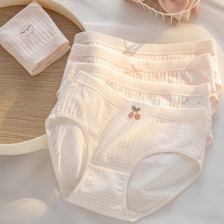 Combo Quần lót cotton nữ cao cấp đáy lót 2 lớp kháng khuẩn khử mùi họa tiết xinh xắn DEVARI L566
