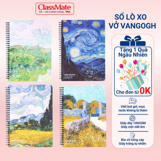 Vở Van Gogh 100GSM Chấm Dotgrid 160 Trang, Sổ Lò Xo Bullet Journal Note Planner Giấy Dày Không Bị Thấm Mực