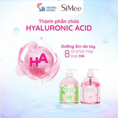 Nước rửa tay SiMee 480ml – Dưỡng ẩm mềm mịn với HA | Hương Hoa Anh Đào / Ổi Trà Xanh🧴