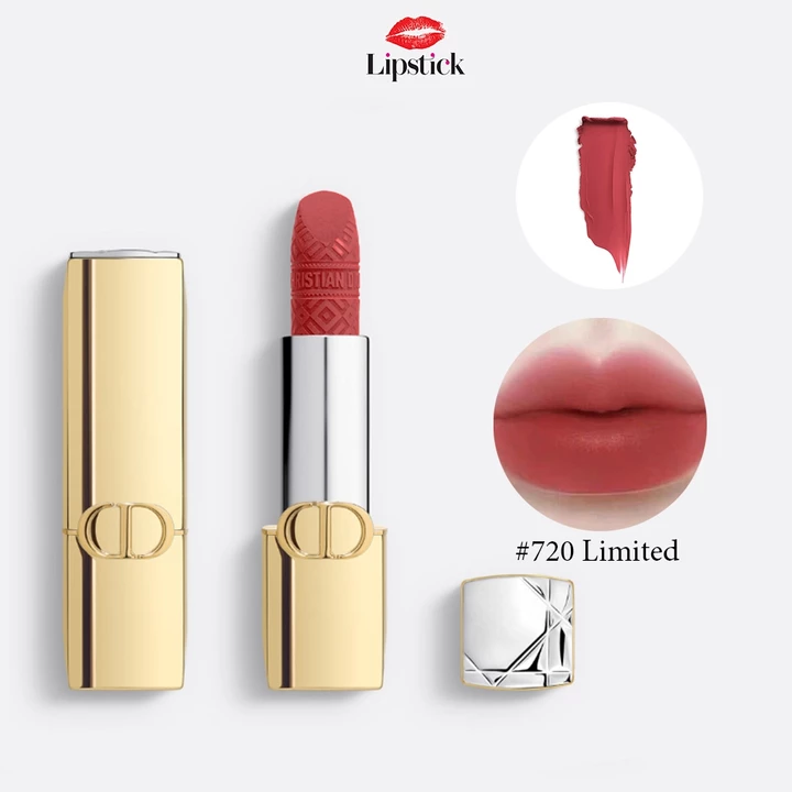 Son Thỏi Lì Rouge Lipstick Limited Edition Golden Case - 720 Icone Hồng Nâu Lipstick Offical Store