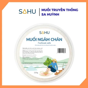 Muối ngâm chân Sahu thải độc, thư giãn, giảm căng thẳng, hỗ trợ giảm đau nhức chân, giảm hôi chân