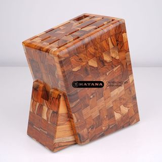 Hộp đựng dao bằng gỗ Teak thương hiệu KATANA màu tự nhiên - DD02
