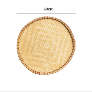[Mời sỉ Lẻ] Mẹt tre dây đỏ trang trí, phụ kiện mẹt tre đựng đồ ăn decor truyền thống, đủ size từ 15-48cm