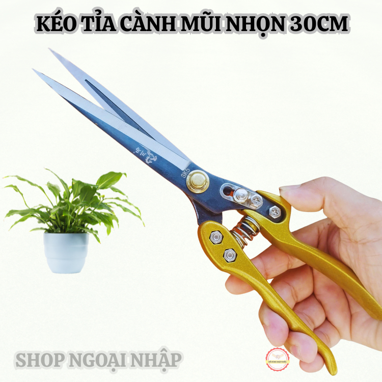 Kéo SK5 chuyên tỉa cành cây cao kéo mũi nhọn dài 30cm-Kèm lò xo sơ cua