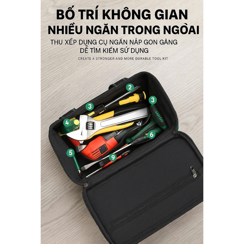 Túi Đựng Đồ Nghề Đa Năng – Bền Bỉ, Tiện Lợi, Chống Thấm - Túi 20 Inch Vuông Xanh