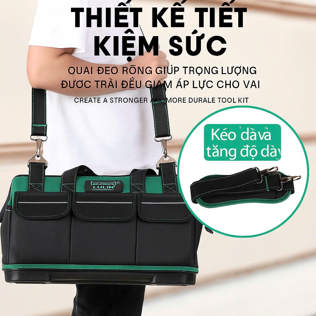 Túi Đựng Đồ Nghề Đa Năng – Bền Bỉ, Tiện Lợi, Chống Thấm - Túi 20 Inch Vuông Xanh