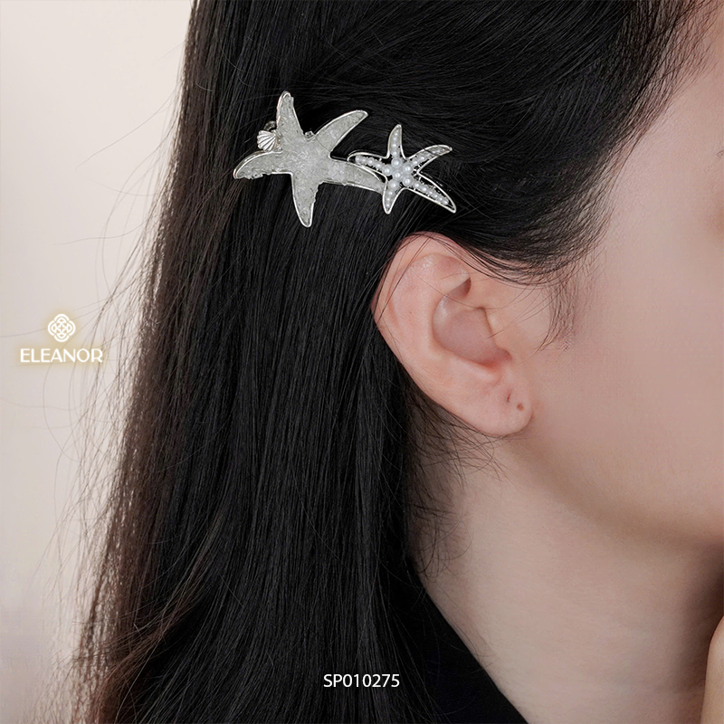 Kẹp tóc nữ Eleanor Accessories hình sao biển vỏ sò ngọc trai nhân tạo phụ kiện tóc mái 10275