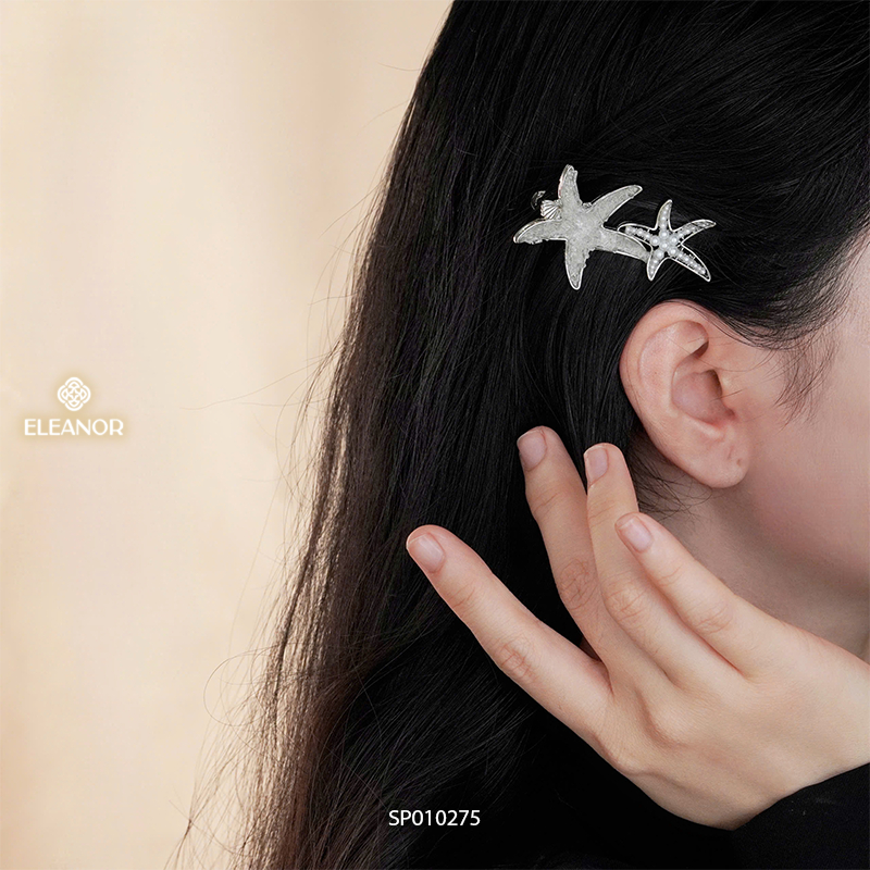 Kẹp tóc nữ Eleanor Accessories hình sao biển vỏ sò ngọc trai nhân tạo phụ kiện tóc mái 10275