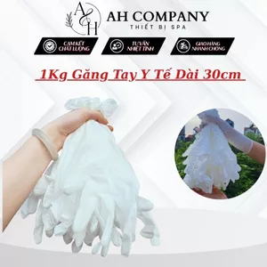 1Kg Găng Tay Cao Su Latex, Găng Tay Không Bột Dài 30cm Nhập Khẩu Chính Hãng Malaysia