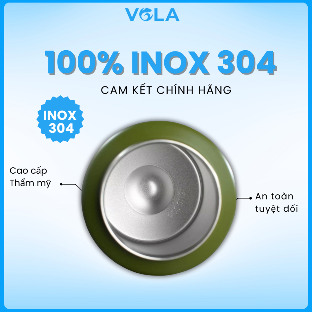 Bình Giữ Nhiệt VOLA 1500ml - 2000ml Inox 304 Cao Cấp, Có quai xách, Bình giữ nhiệt nắp nam châm