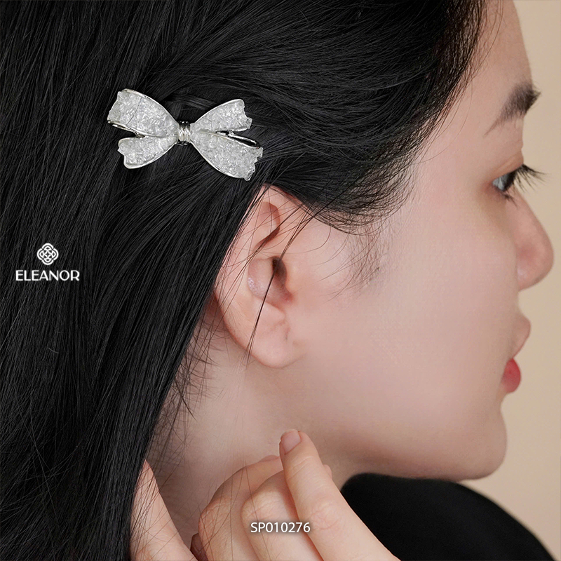 Kẹp tóc nữ Eleanor Accessories hình nơ đính đá lấp lánh phụ kiện tóc kẹp tóc mini 10276