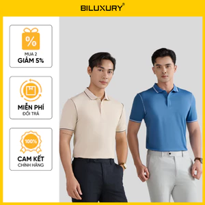 Áo Polo Nam 9APCT014 Biluxury Form Slimfit Sợi Vải DTY Co Giãn Thoáng Khí Mềm Mại