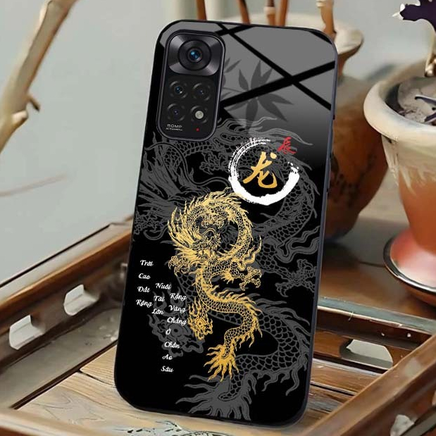 Ốp Lưng Cho XIAOMI REDMI NOTE 11 4G, 11S, 11 PRO 4G/5G Mặt Lưng Kính Cường Lực 12 Con Giáp Thư Pháp