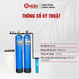 Hệ thống lọc nước sinh hoạt xử lý nguồn nước bị nhiễm đá vôi, loại bỏ màu mùi, clo, cho nước máy & nước giếng khoan