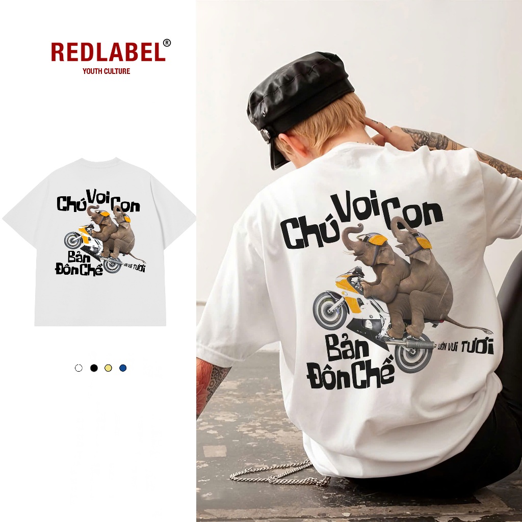 Áo Vớ Vẩn Vui Tươi Áo Thun BẢN ĐÔN CHỀ Cotton 100% Oversize REDLABEL Nam Nữ TS57