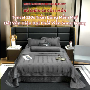 Bộ chăn ga gối tecnel mềm mại MemMinbedding Luxury sang trọng tinh tế cuốn hút - (L4994)(TỔNG HỢP 25)