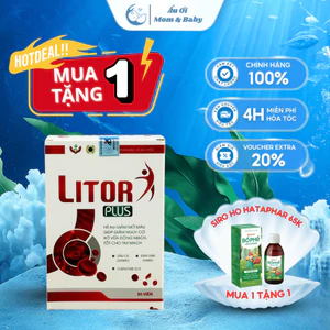 Viên Uống LITOR PLUS - Giúp Giảm Nguy Cơ Xơ Vữa Động Mạch, Tốt Cho Tim Mạch - 30 Viên