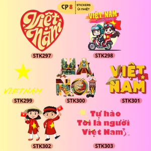 Bộ Hình In, Ủi Nhiệt Sticker Việt Nam 04 - CP8 PET Sticker