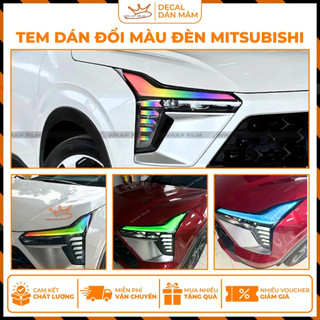 Tem dán đổi màu đèn Mitsubishi Xforce, Decal dán đổi màu đèn không thấm nước không để lại keo ( Giá bao gồm 2 tem)